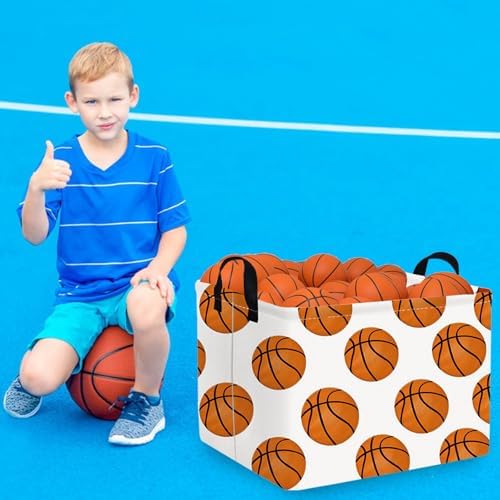 FXOLCSHE Rectangular Basketball Basket, Canvas Basketball Laundry Basket - Image 3