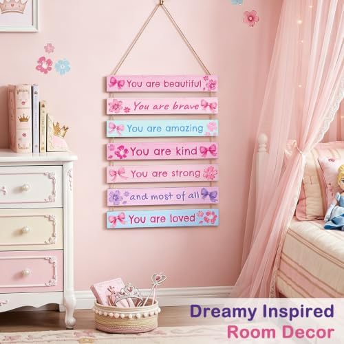 Girls Room Decor Colorful Inspirational Wall Plaque Set - Image 2