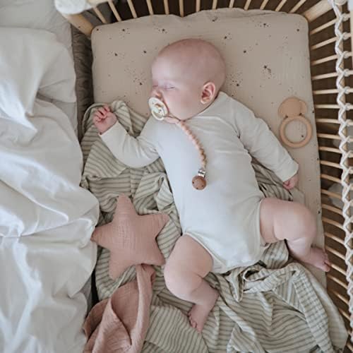 mushie Extra Soft Muslin Fitted Crib Sheet | 192 Thread Count | 28"x 52" - Image 3