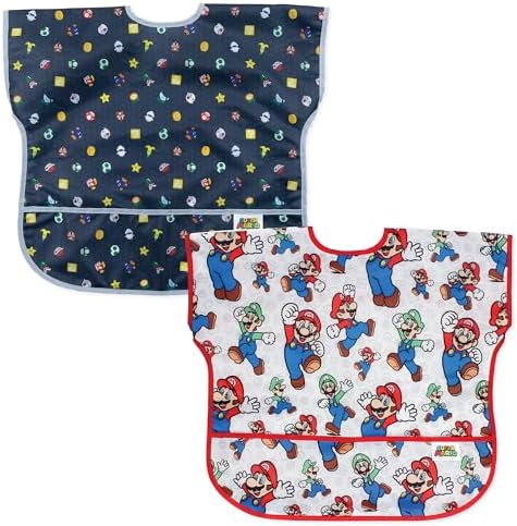 Bumkins Nintendo Super Mario Short Sleeve Bib by Bumkins