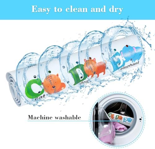 Secopad Bathtub Mat Non Slip, Cute Tub Mat, Alphabet and Animals - Image 6