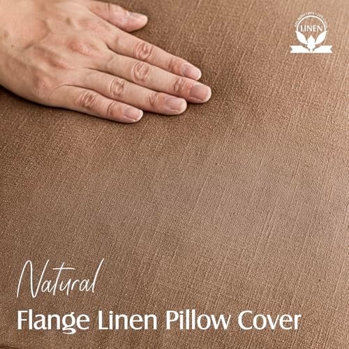 Foindtower Decorative Linen Lumbar Throw Pillow Covers 12x20 Light Brown - Image 2