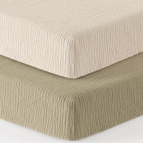 Bearmoss Muslin Mini Crib Sheets by Bearmoss