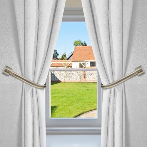 HIKMLK Curtain Holdbacks 2pcs, 100% Cast Iron Solid Heavy Duty Metal Curtain - Image 2