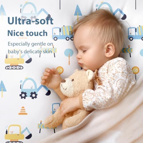 Baby Bedside Bassinet Sheets Fitted, 33”x20” Compatible - Image 3