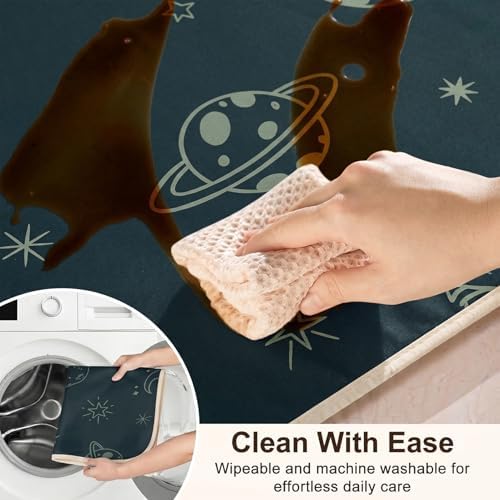 Basumee Splat Mat for Under High Chair, Waterproof & Mess-Proof Floor Mat - Image 3