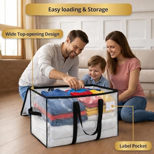 Comforter Storage Bags with Zipper and Handles - Image 5