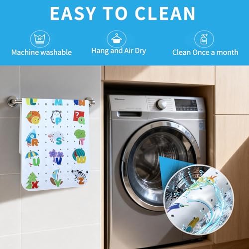Baby Bath Mat for Tub Non Slip Kids Bathtub Mat Extra Long 40X16 Inch Toddler - Image 6