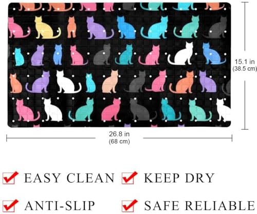 Non Slip Bathtub and Shower Mat 26.8x15.1 inch, Bath Mat - Image 4
