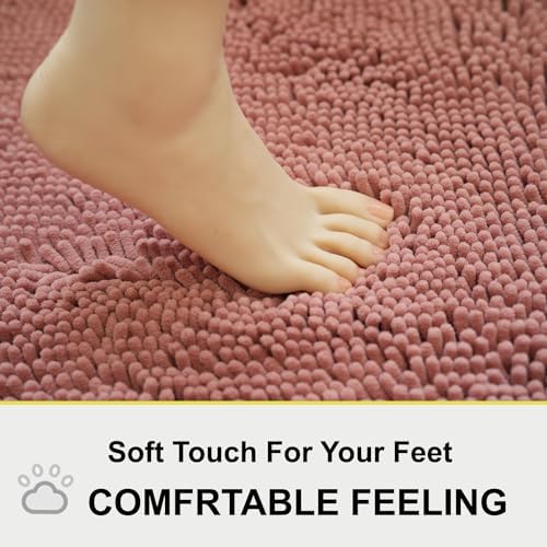 BOANKODU Bathroom Rugs Sets 2 Piece, Extra Soft Chenille Bath Mat Absorbent - Image 4