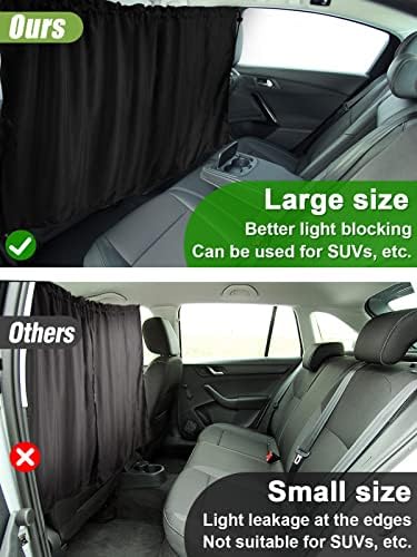 PAMASE Car Divider Curtain, Wide Blackout - Image 3