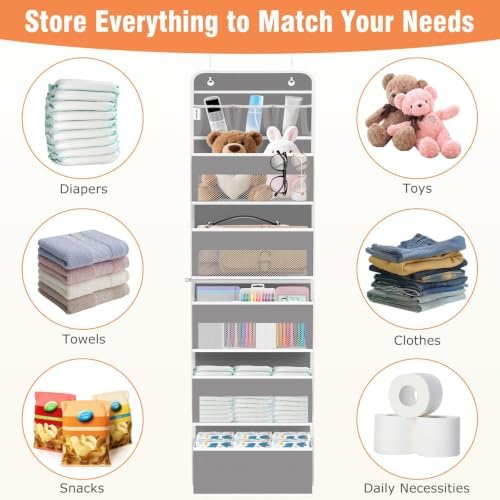 Over The Door Organizer Storage Large Capacity Hanging Bedroom Storage - Image 6