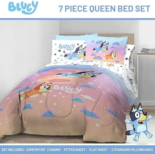 Jay Franco Bluey & Bingo Queen Comforter Set - Image 2