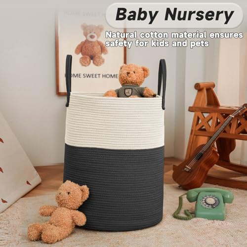 JMvicyroam 60L Cotton Rope Laundry Basket Hamper - Image 2