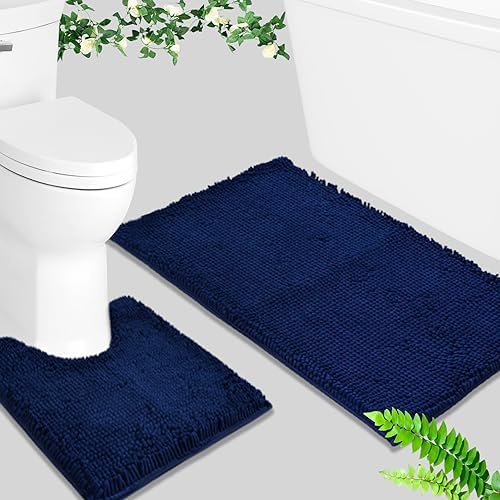 BOANKODU Bathroom Rugs Sets 2 Piece, Absorbent Bath Mat - Image 2