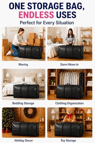 75 Gallon Extra Large Storage Bags, Jumbo Moving Storage Bags, Foldable Big - Image 6