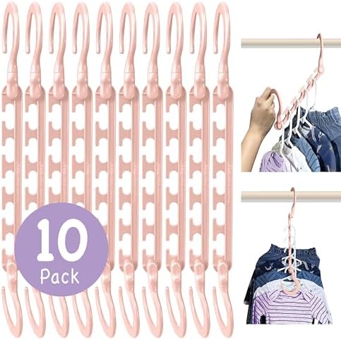 Wonder Hanger Max Space Saving Hangers, 360° Hooks, Pastel Pink - Image 6