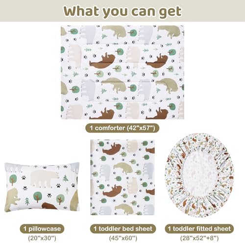 lasoftan Toddler Bedding Set, Toddler Bed Comforter Sets - Image 4