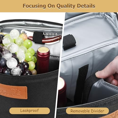 Tirrinia 2 Bottle Wine Cooler Tote Carrier - Image 3