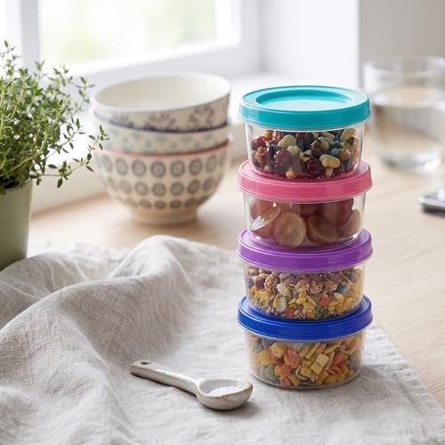 DecorRack 8 Pack - 7 oz Plastic Food Storage Containers - Image 5