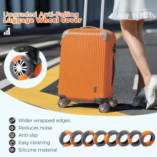 8Pcs Upgrade Luggage Wheel Covers, Travel Accessories - Image 2