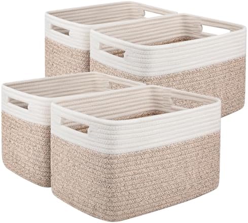 OIAHOMY 4 Pack Storage Basket, Closet Organizer by MasterofSpaceOptimization