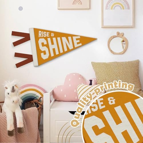 Kids Room Decor, Rise and Shine Inspirational Pennant Felt Banners Flags - Image 6