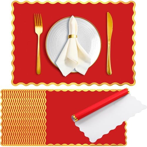 Foldtier 150 Pcs Disposable Paper Placemats Bulk 10"x14" by FoldTier