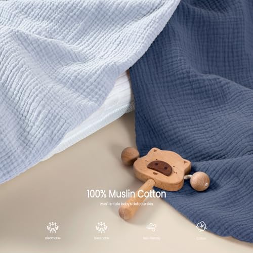 lulumoon Muslin Fitted Bassinet Sheet: Compatible - Image 4