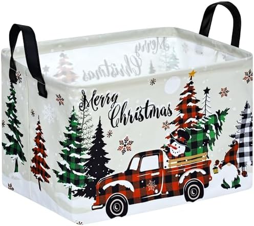 Christmas Basket Box Hamper Storage Basket Collapsible Organizer Bin Gift Shelf by VAIVUSTO