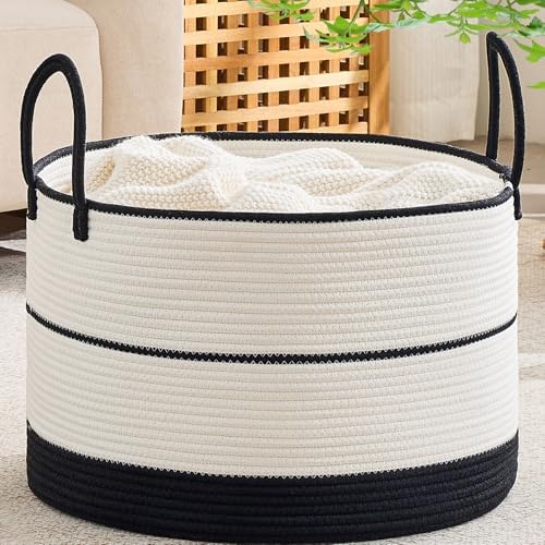 KAKAMAY Large Blanket Basket by KAKAMAY