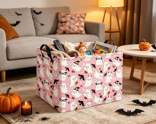 Rectangular Halloween Basket for Boys and Girls Kids Trick or Treat Pumpkin - Image 5