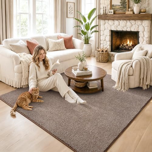 Keeko 6x6 Square Area Rugs for Living Room Bedroom, Soft Washable Carpet - Image 4
