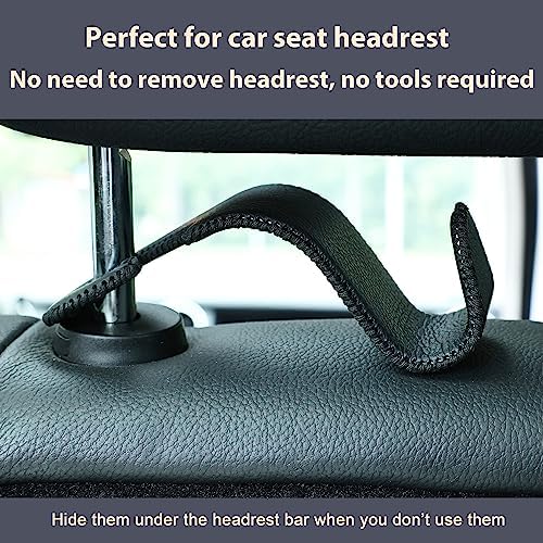 4-Pack Car Headrest Hooks Holds 55lbs Seat Storage Organizer - Image 6