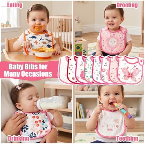 Cotton Waterproof Baby Bibs - Image 2