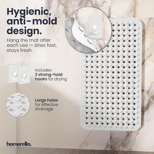 homerella Bathtub Mat Non Slip 28x16 Shower Mat Non Slip Anti Mold BPA Free - Image 4