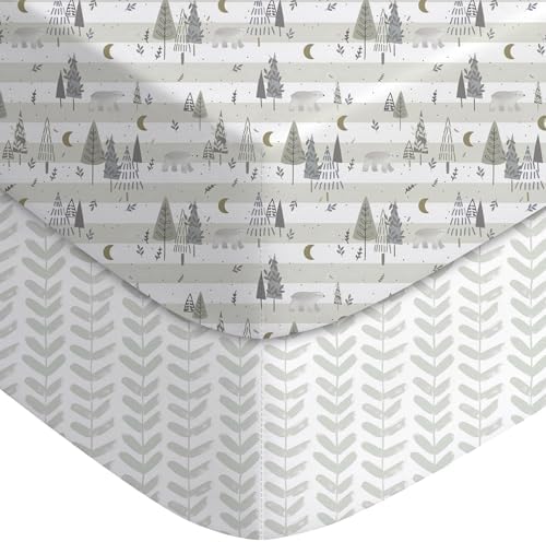 Yoofoss 2-Pack Baby Crib Sheets by YOOFOSS