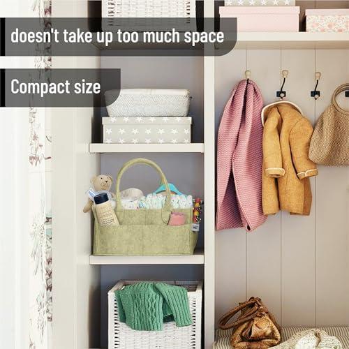 Mr. Pen- Baby Diaper Caddy Organizer, Olive Calm - Image 5