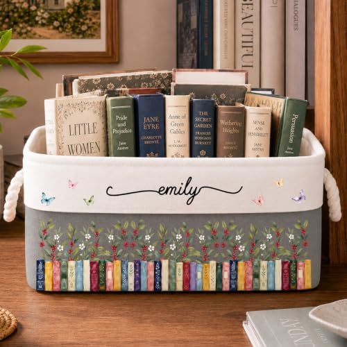 Custom Storage Basket with Name & Birth Month Flower - Image 6