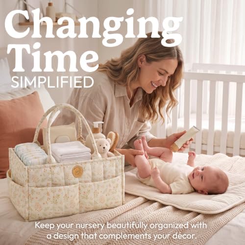 Floral Diaper Caddy Organizer - Image 2