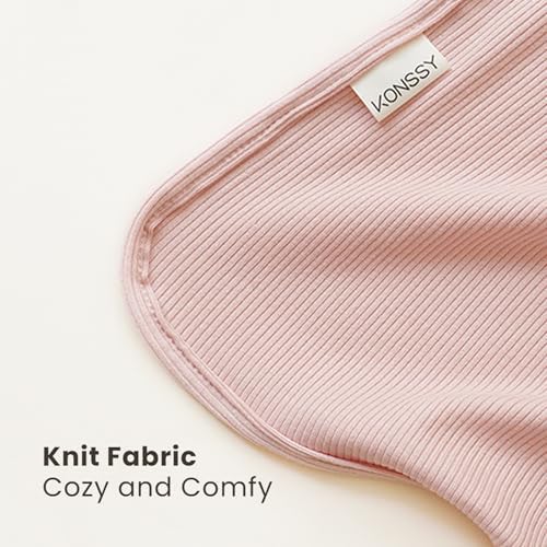 Konssy 2 Pack Ribbed Knit Swaddle Blankets - Image 2