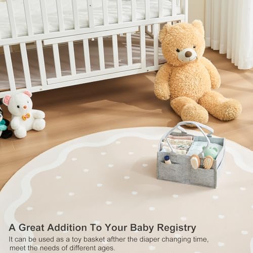 Upgraded Baby Diaper Caddy Organizer, Portable Nursery Storage Bin - Image 7