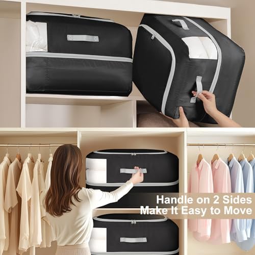 Comforter Storage Bag - 110L Large Capacity Blanket Storage Bags 2-Layer Ultra - Image 5