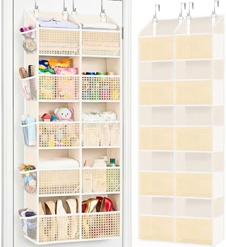 Over The Door Organizer 5 Tiers, Extra Large Behind Door Storage of 10 by Ofiray-home