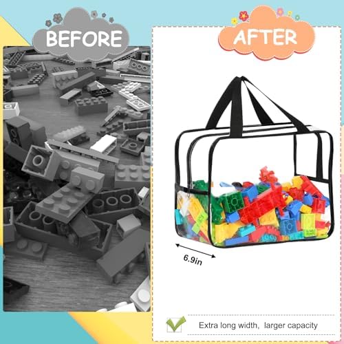 6 Pcs XL Toy Storage Bags Widen Waterproof Clear Toy Organizer - Image 5