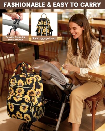 Pritent Diaper Bag Backpack, Baby Bag Backpack Baby Essentials - Image 6