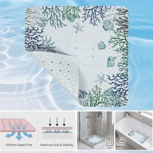 Square Shower Mat Non Slip 21x21 Inch - Image 4