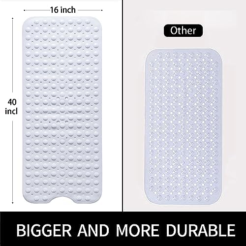 Non Slip Bathtub Shower Mat, Extra Long Bath Mat - Image 4
