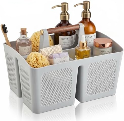 Haundry Plastic Light Gray Shower Caddy Basket by Haundry