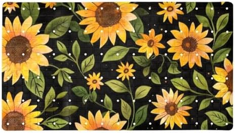 Shower Mat Non Slip, Sunflowers Pattern Anti Slip Bath Mat by Anna+Cowper